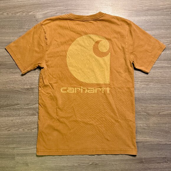 Carhartt Men's Logo Pocket T-Shirt - Brown - Picture 1 of 6